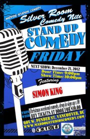 SIMON KING HEADLINES FRIDAY NIGHT STAND UP COMEDY AT GOLDIES PIZZA!: Simon King @ Goldie's Pizza Dec 22 2012 - Apr 30th @ Goldie's Pizza