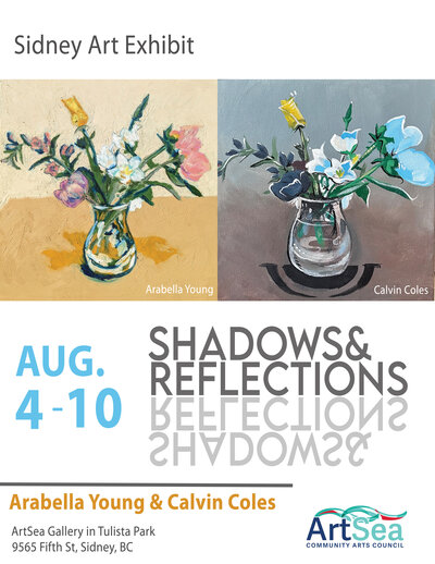 Shadows and Reflections- Visual Arts Exhibtion: Arabella Young, Calvin Coles @ ArtSea Gallery Aug 10 2023 - May 7th @ ArtSea Gallery