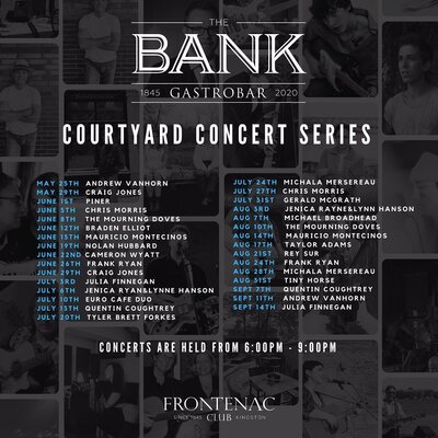 Courtyard Concert Series: Julia Finnegan @ The Bank Gastrobar Sep 14 2023 - May 6th @ The Bank Gastrobar