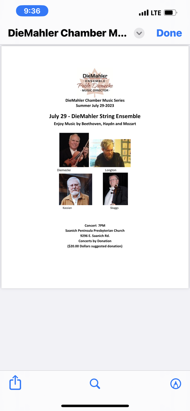 An Evening to Remember - May 9th @ Saanich Peninsula Presbyterian Church