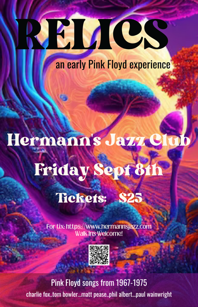RELICS  An Early Pink Floyd Experience - Jun 8th @ Hermann's Jazz Club