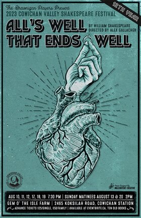 All's Well That Ends Well - Shakespeare Play - Jun 24th @ The Gem 'O the Isle Sculpture Garden