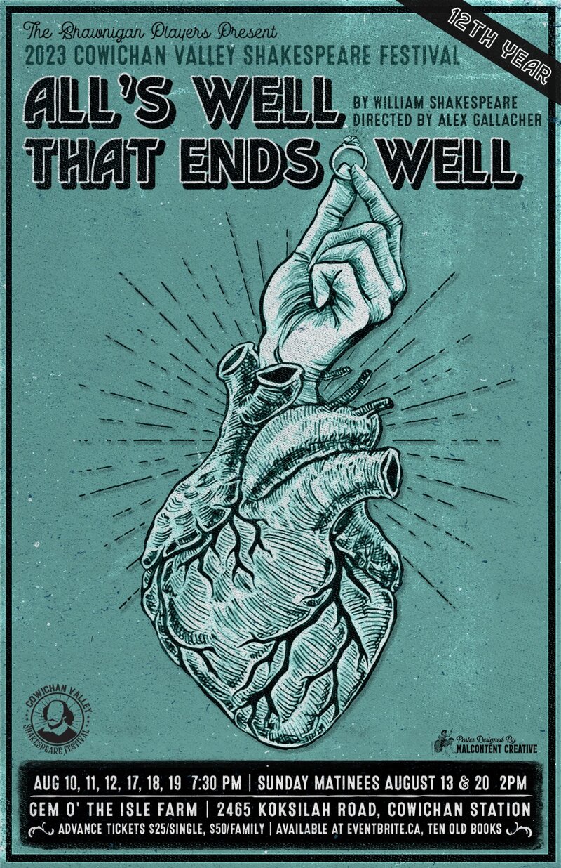 All's Well That Ends Well - Shakespeare Play @ The Gem 'O the Isle Sculpture Garden - Aug 10, 2023