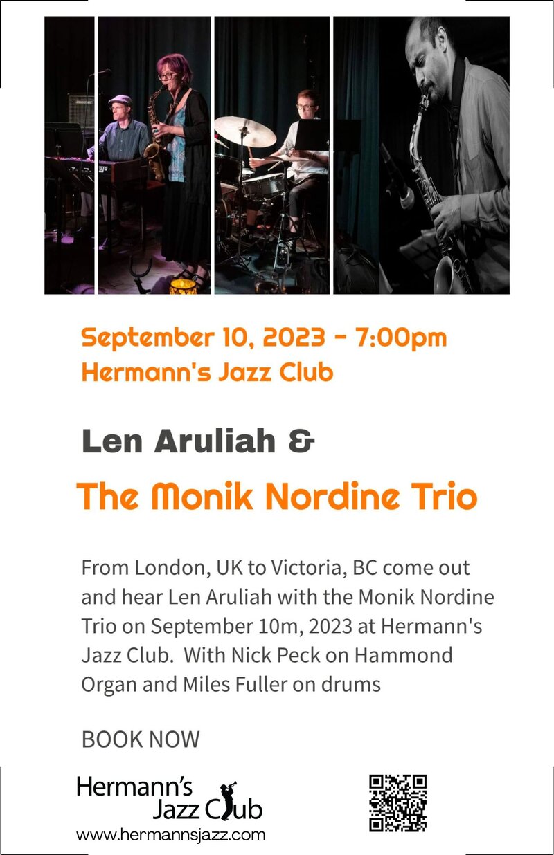 Len Aruliah & The Monik Nordine Trio - May 7th @ Hermann's Jazz Club