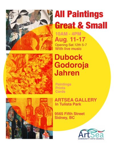 All paintings Great and Small - Jun 12th @ ArtSea Gallery