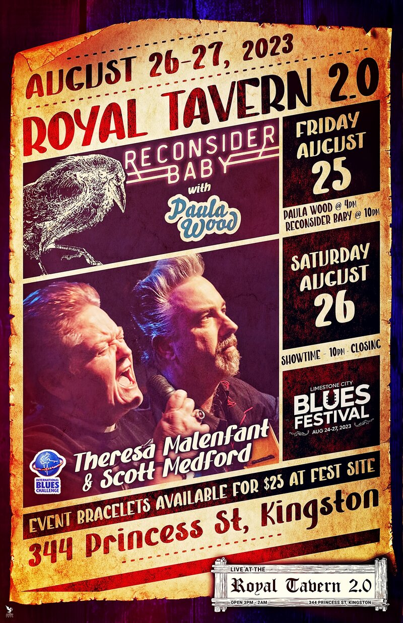 Limestone City Blues Fest: Paula Wood Band @ Royal Tavern 2.0 Aug 25 2023 - May 6th @ Royal Tavern 2.0