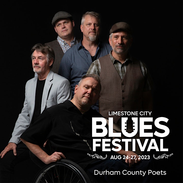 Limestone City Blues Festival: Durham County Poets, Big Mo & The Blues Mission, Jeff J Gaulton, Nicholas Campbell & The Metre Cheaters, Reckless & Banded, Pat Johnson @ Confederation Park Aug 24 2023 - May 9th @ Confederation Park