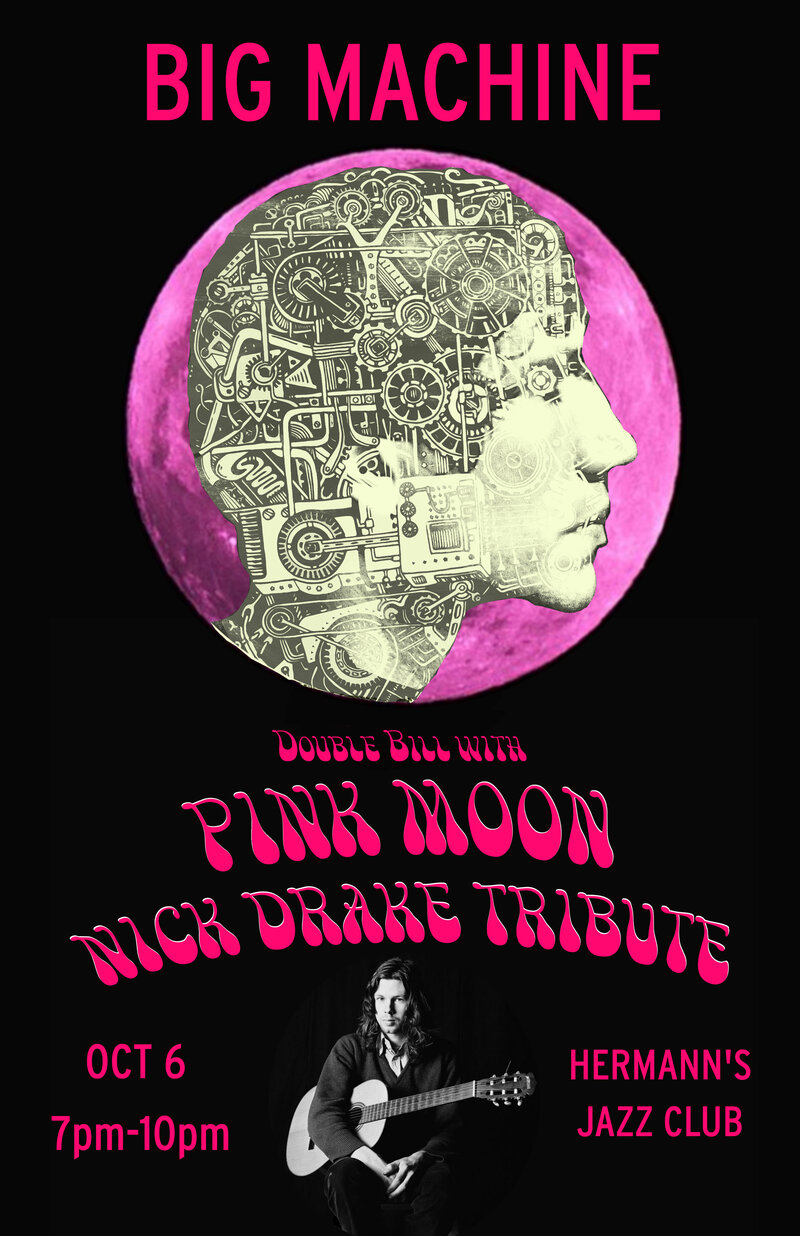 Big Machine and Pink Moon (Nick Drake Tribute) DOUBLE BILL! - May 7th @ Hermann's Jazz Club