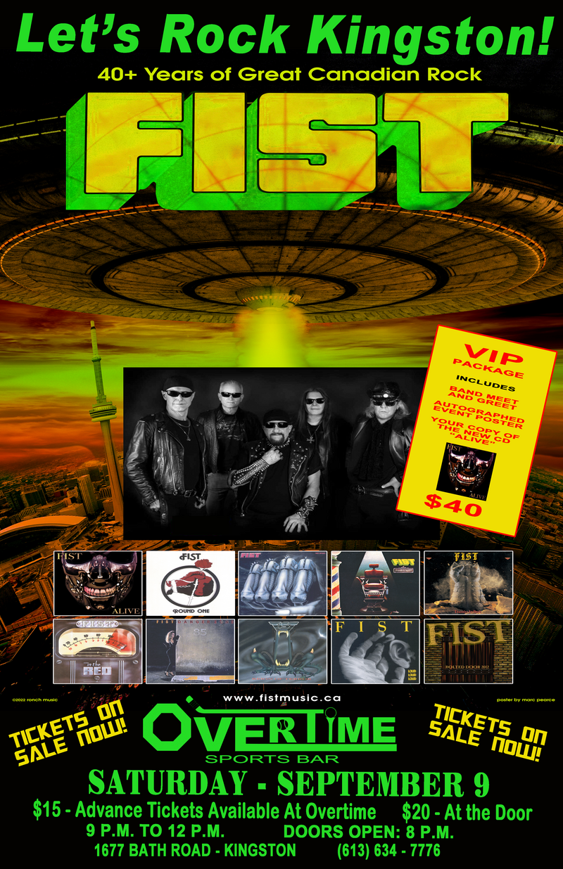 Fist @ Overtime Sports Bar Sep 9 2023 - May 6th @ Overtime Sports Bar
