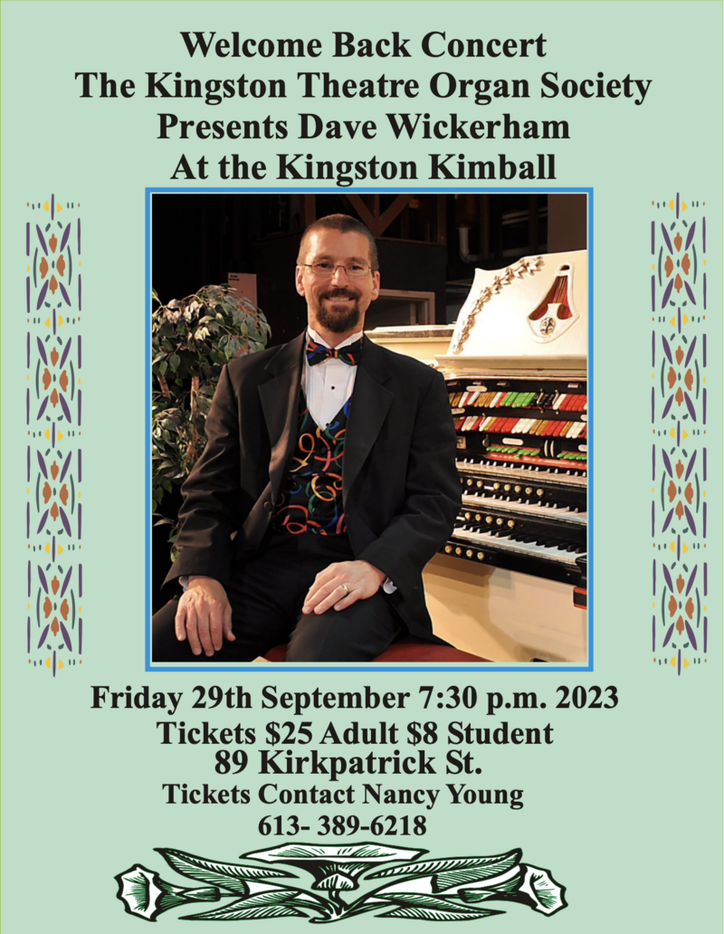 Dave Wickerham @ Kingston Theatre Organ Society - Sep 29, 2023