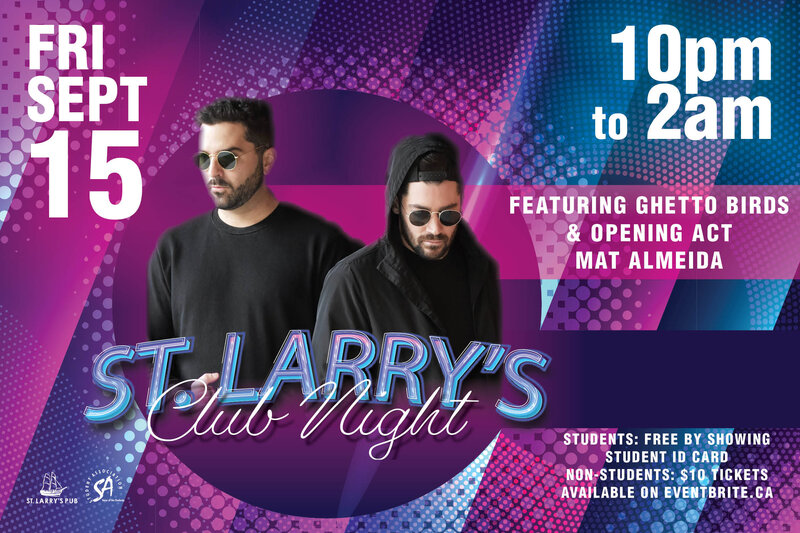 St. Larry's Club Night: Ghetto Birds, Mat Almeida @ St. Larry's Pub - Sep 15, 2023
