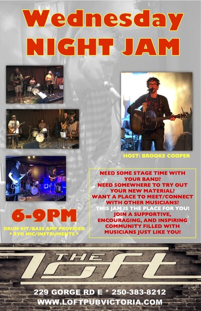 Wednesday Night Jam - Jun 7th @ The Loft (Victoria)