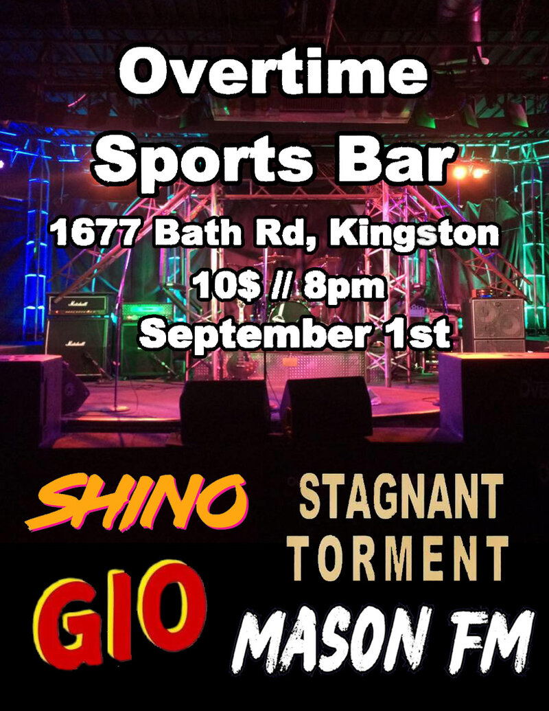 Shino, Gio, Mason FM, Stagnant Torment @ Overtime Sports Bar - Sep 01, 2023