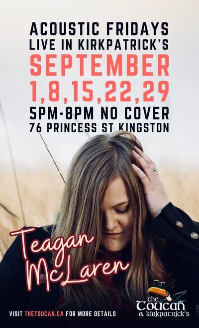 Acoustic Fridays: Teagan McLaren @ Kirkpatrick's - Sep 29, 2023
