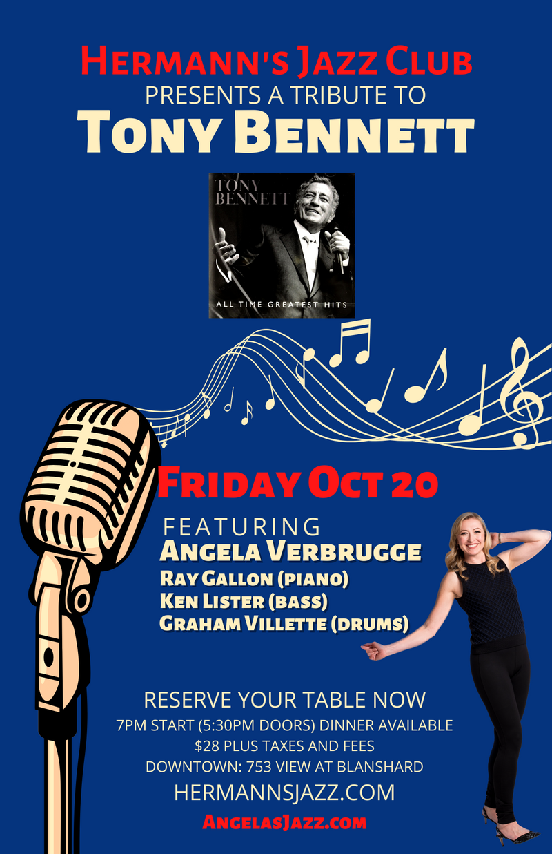 I Left My Heart: A Tribute to the Late, Great, Tony Bennett - May 7th @ Hermann's Jazz Club
