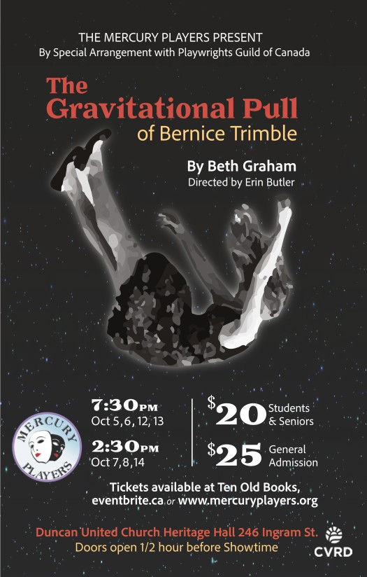 The Gravitational Pull of Bernice Trimble @ Duncan United Church - Oct 05, 2023
