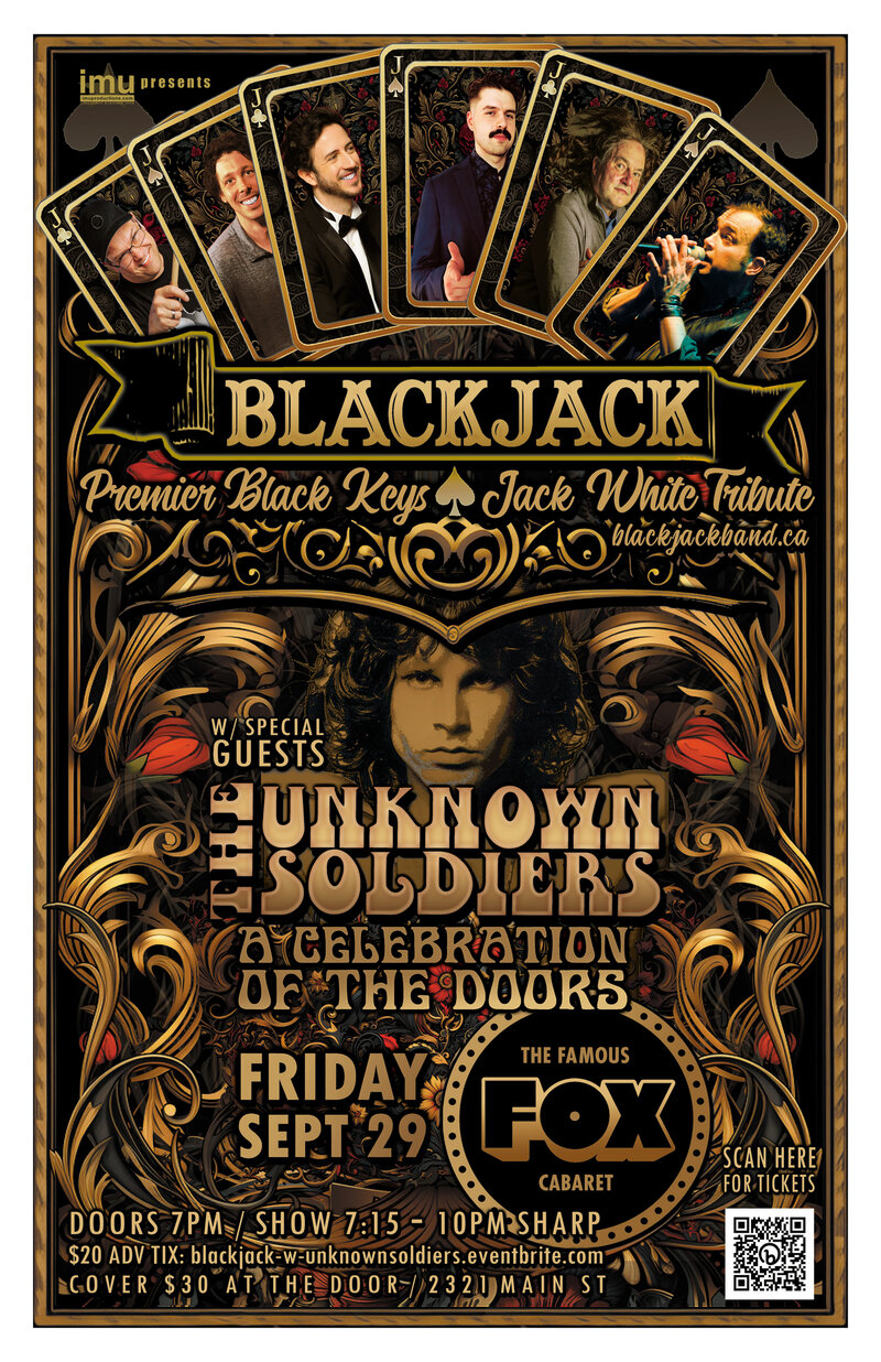 BlackJack ~ Black Keys & Jack White Tribute w/ The Unknown Soldiers: A Celebration Of The Doors - May 6th @ Fox Theatre