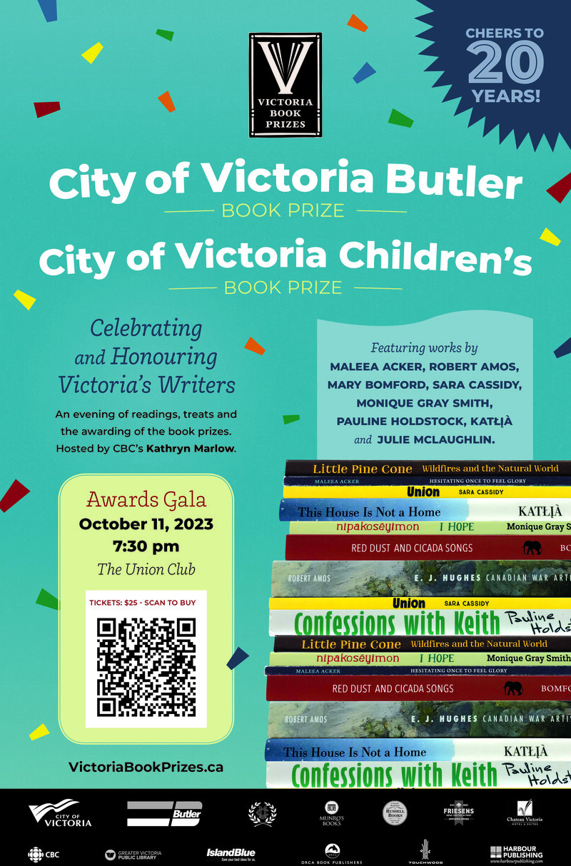 2023 Victoria Book Prizes Gala - May 1st @ The Union Club of British Columbia