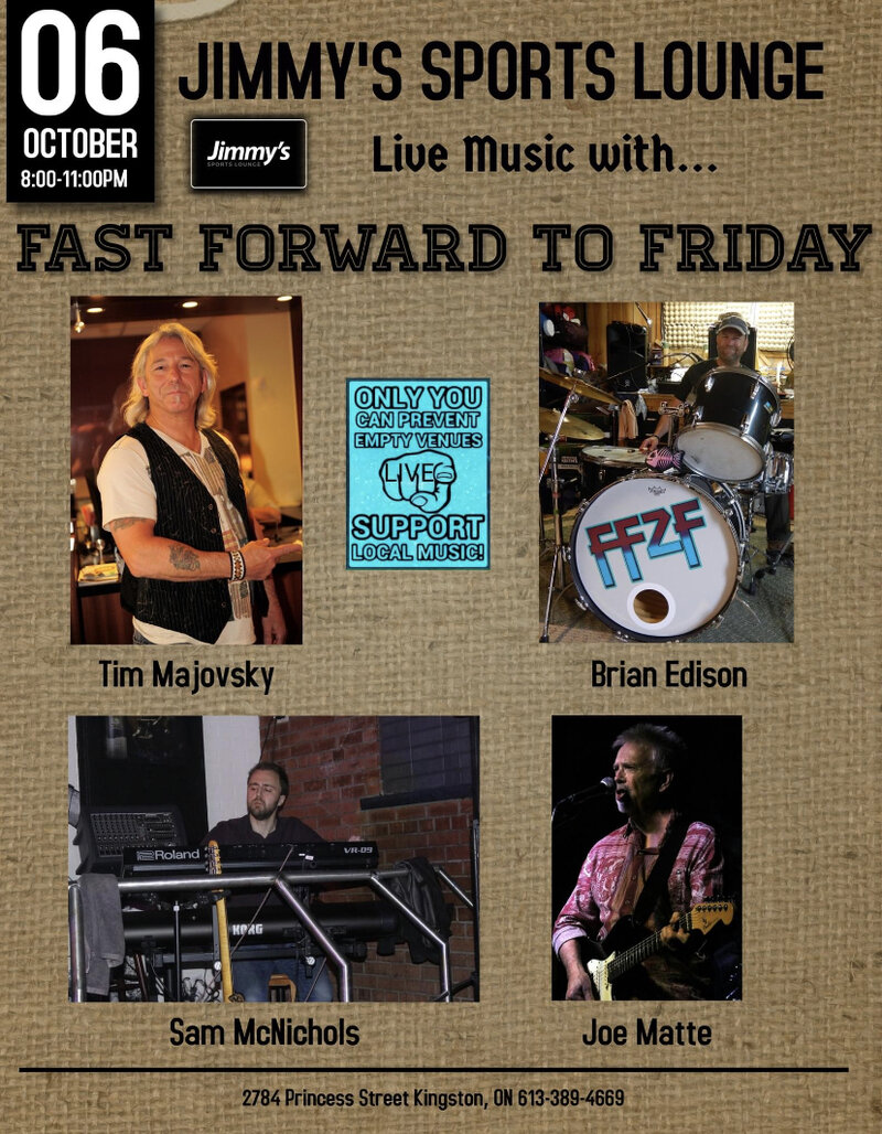 Fast Forward to Friday @ Jimmy's Sports Lounge - Oct 06, 2023