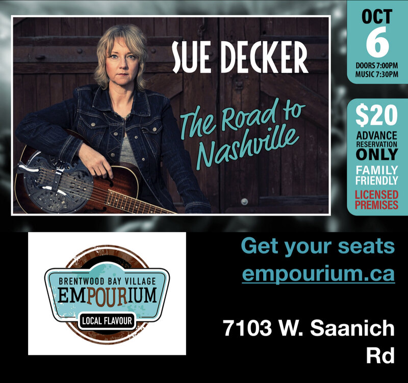 Sue Decker with Gavin Hodgins - May 6th @ Brentwood Bay Village Empourium