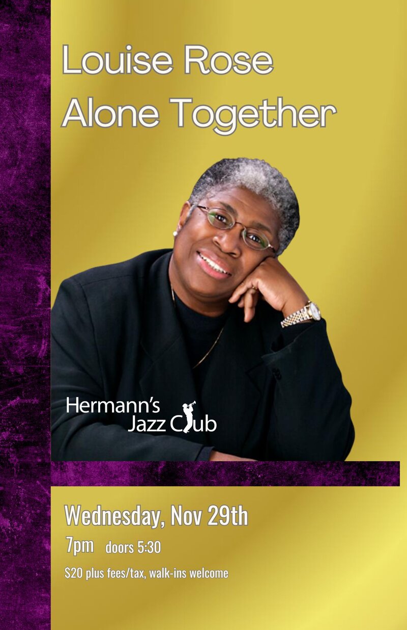 Louise Rose: Alone Together - Jun 4th @ Hermann's Jazz Club