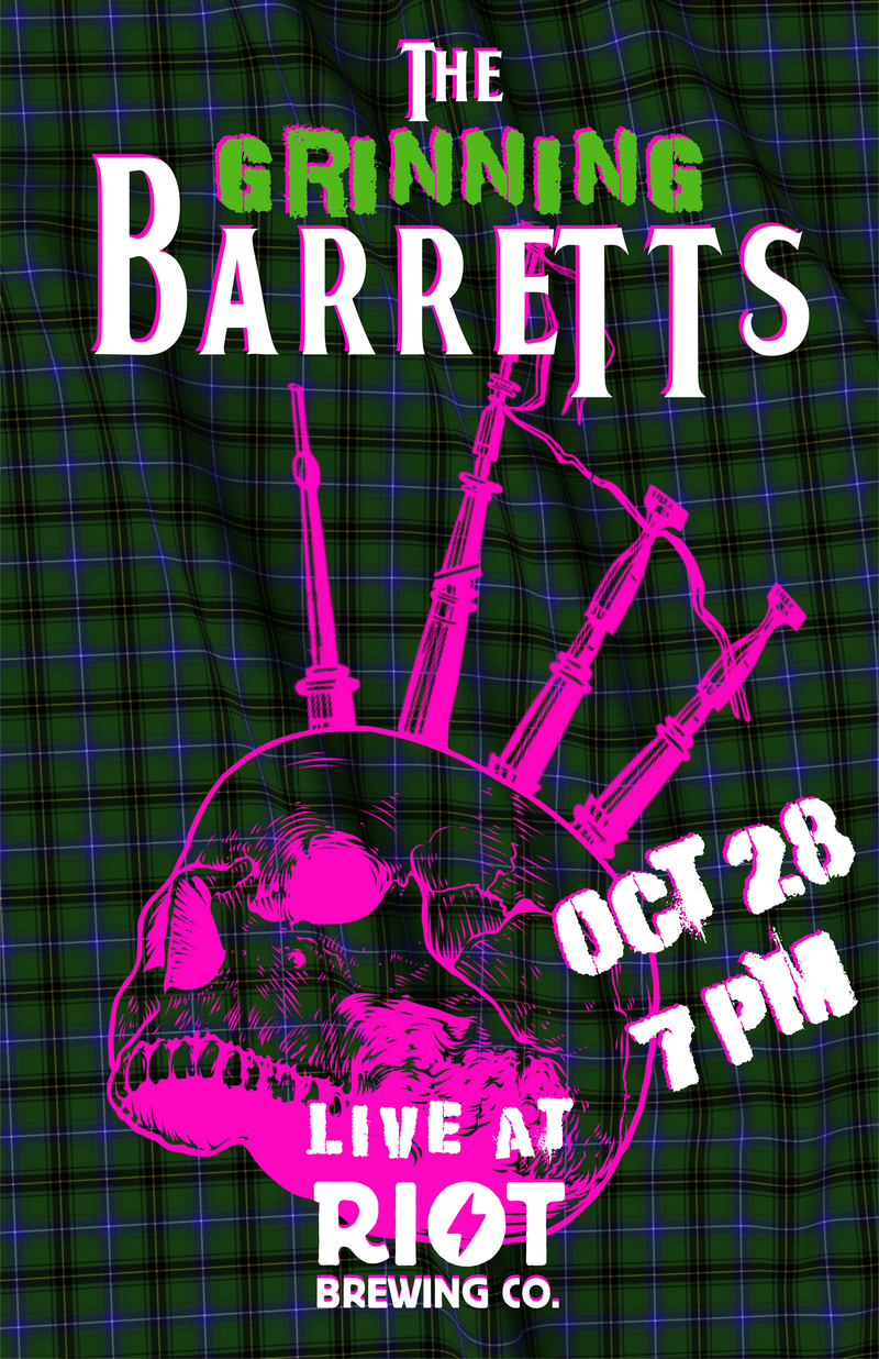 The Grinning Barretts LIVE @ Riot Brewing Co. - May 5th @ Riot Brewing Co.