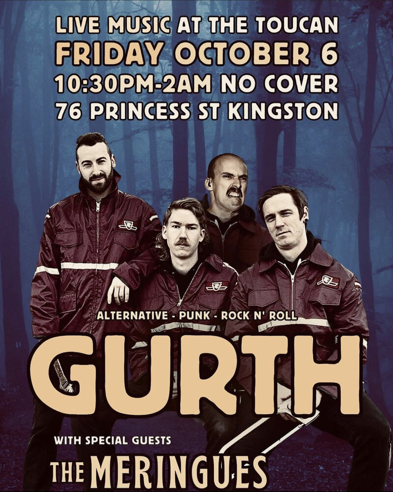 Gurth, The Meringues, Aversions @ The Toucan Oct 6 2023 - May 6th @ The Toucan