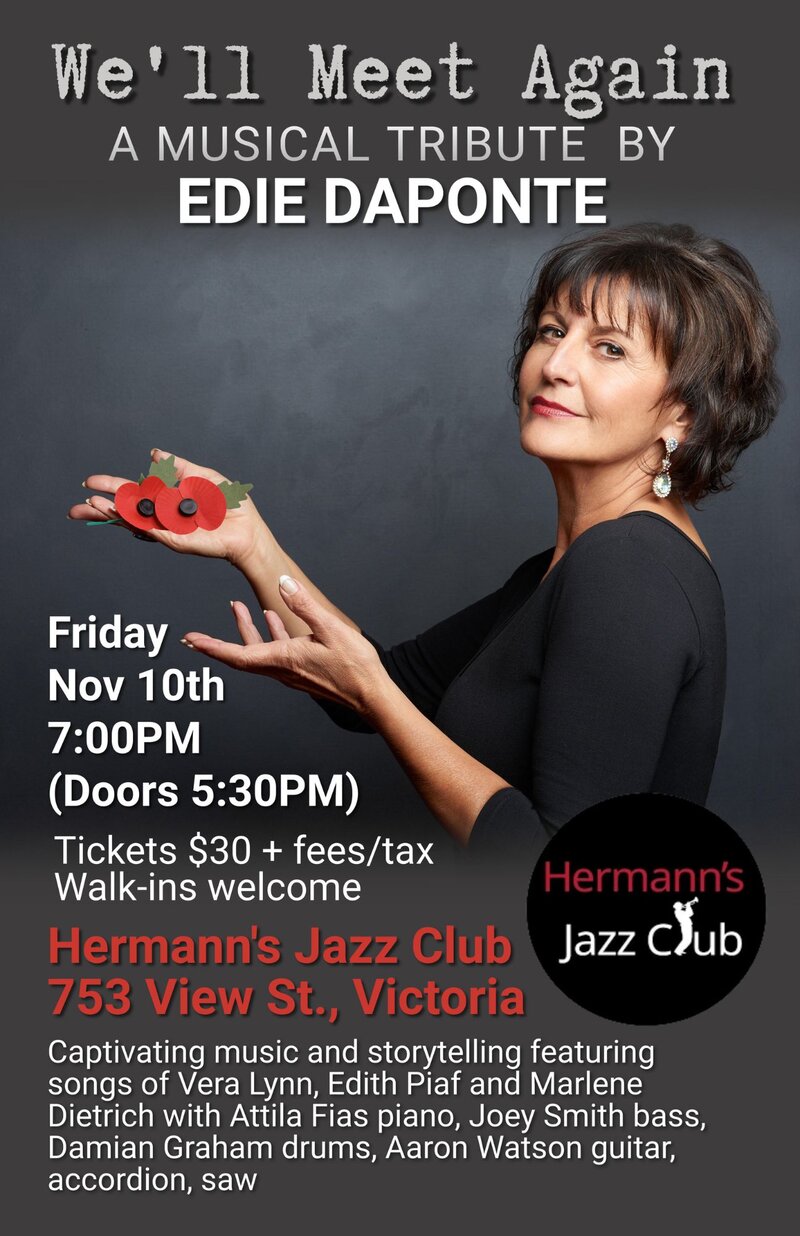 Edie Daponte & Friends - &lsquo;We&rsquo;ll Meet Again&rsquo; - Jun 10th @ Hermann's Jazz Club