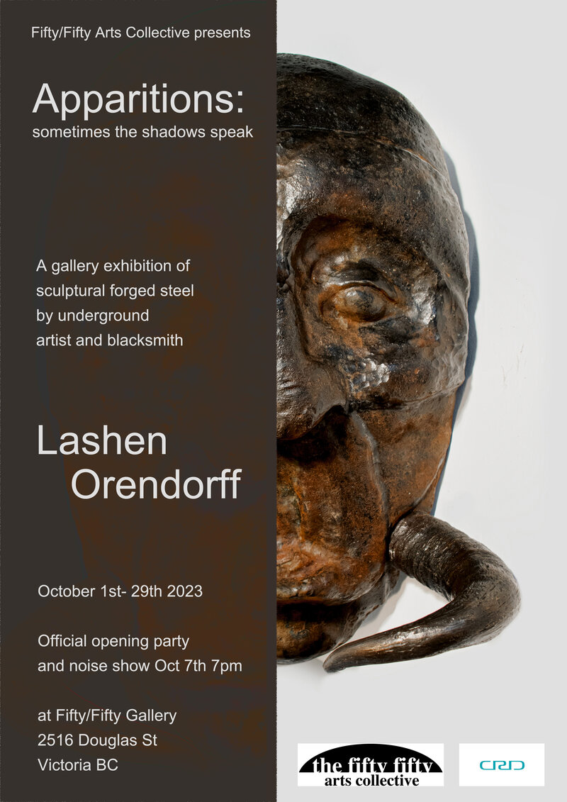 Lashen Orendorff: Apparitions - sometimes the shadows speak - May 9th @ the fifty fifty arts collective