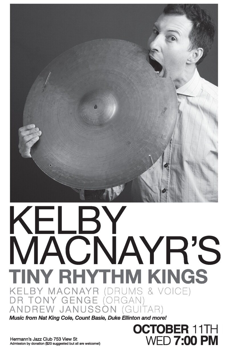 Kelby MacNayr's Tiny Rhythm Kings plus Jazz Jam afterward! - May 7th @ Hermann's Jazz Club