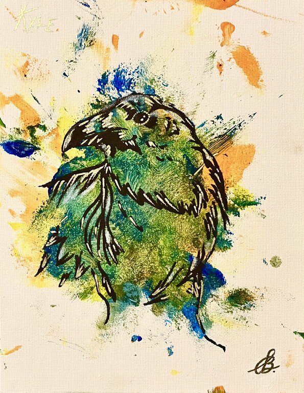 Raven’s self-portrait by 
Sean Behnsen