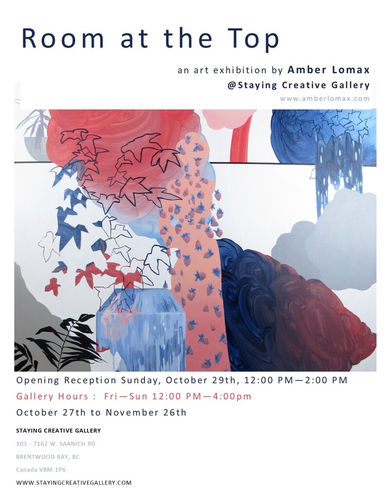 Room at the Top - Art Exhibition by Amber Lomax - May 7th @ Staying Creative Gallery