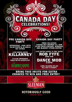 Canada Day Part Two....Lets Get it On! @ Blarney Stone Jul 1 2010 - Jun 19th @ Blarney Stone