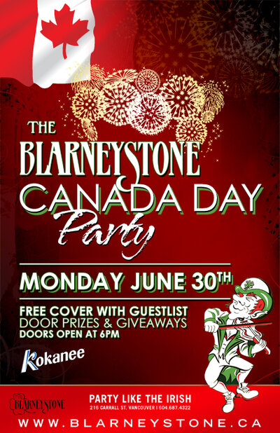 CANADA DAY PARTY @ Blarney Stone Jun 30 2008 - Jun 6th @ Blarney Stone