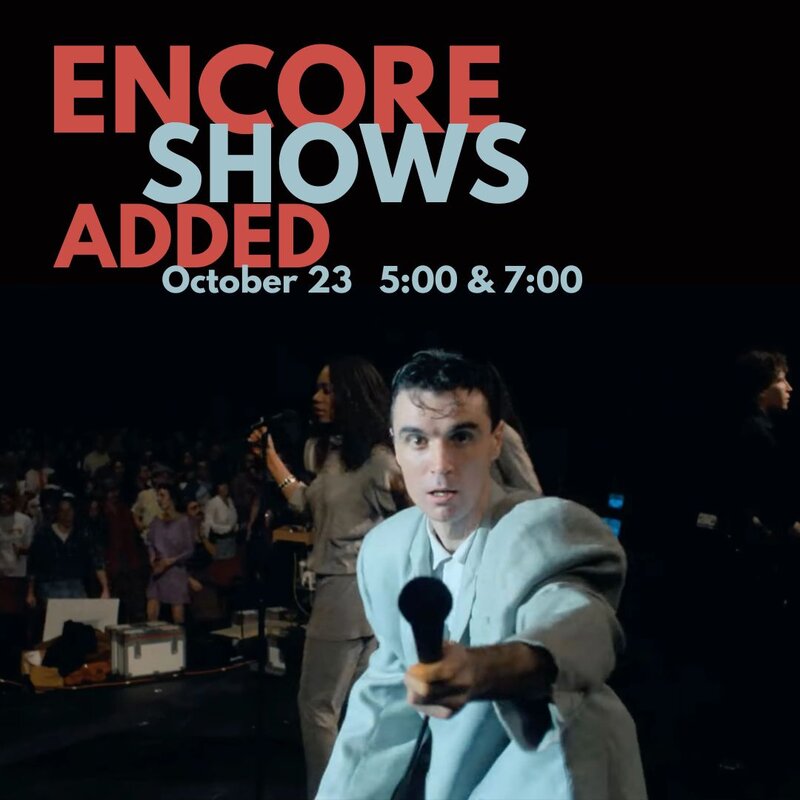 Encore screening! STOP MAKING SENSE: 4K Re-release @ Cinecenta - Oct 23, 2023