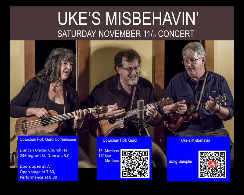 Uke's Misbehavin @ Cowichan Folk Guild - May 14th @ Cowichan folk guild coffee house