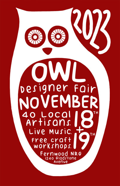 The Owl Designer Fair 2023 - May 6th @ Fernwood (NRG) Community Centre
