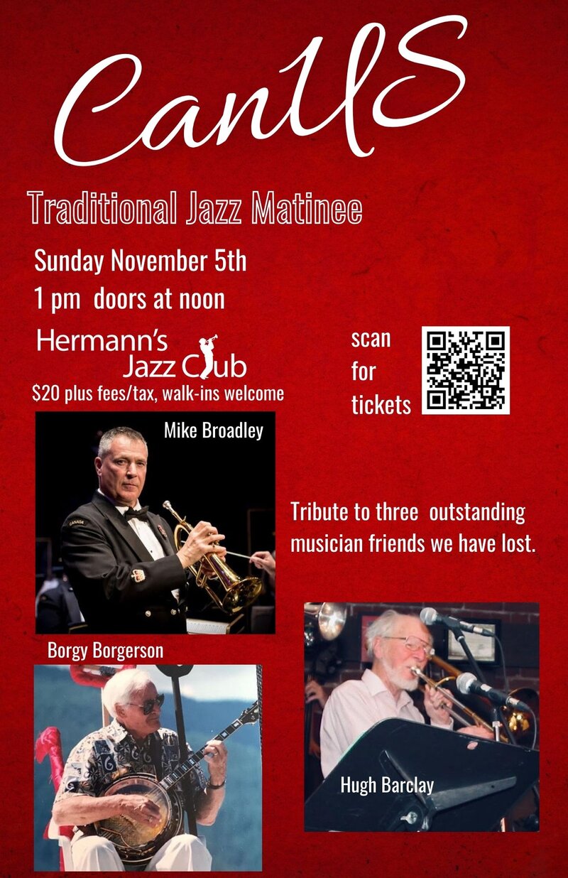 Canus Red Hot Traditional Jazz Matinee - May 7th @ Hermann's Jazz Club