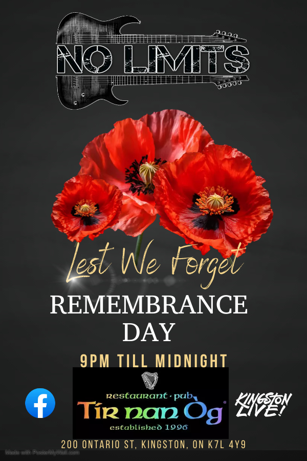 Remembrance Day: No Limits @ Tir Nan &Oacute;g Nov 11 2023 - May 7th @ Tir Nan &Oacute;g