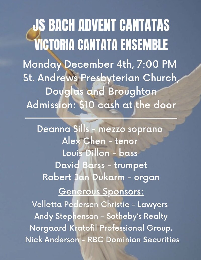 Bach Advent Concert - May 6th @ St. Andrews Presbyterian Church