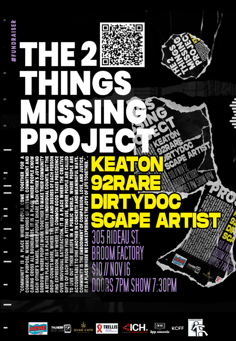 Hip Hop Fundraiser The 2 Missing Pieces Project @ Broom Factory - Nov 16, 2023