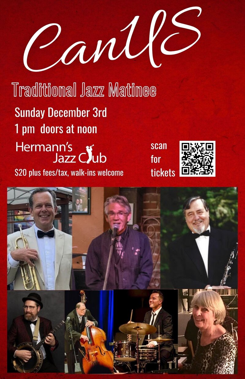 Canus Red Hot Traditional Jazz Matinee - May 12th @ Hermann's Jazz Club