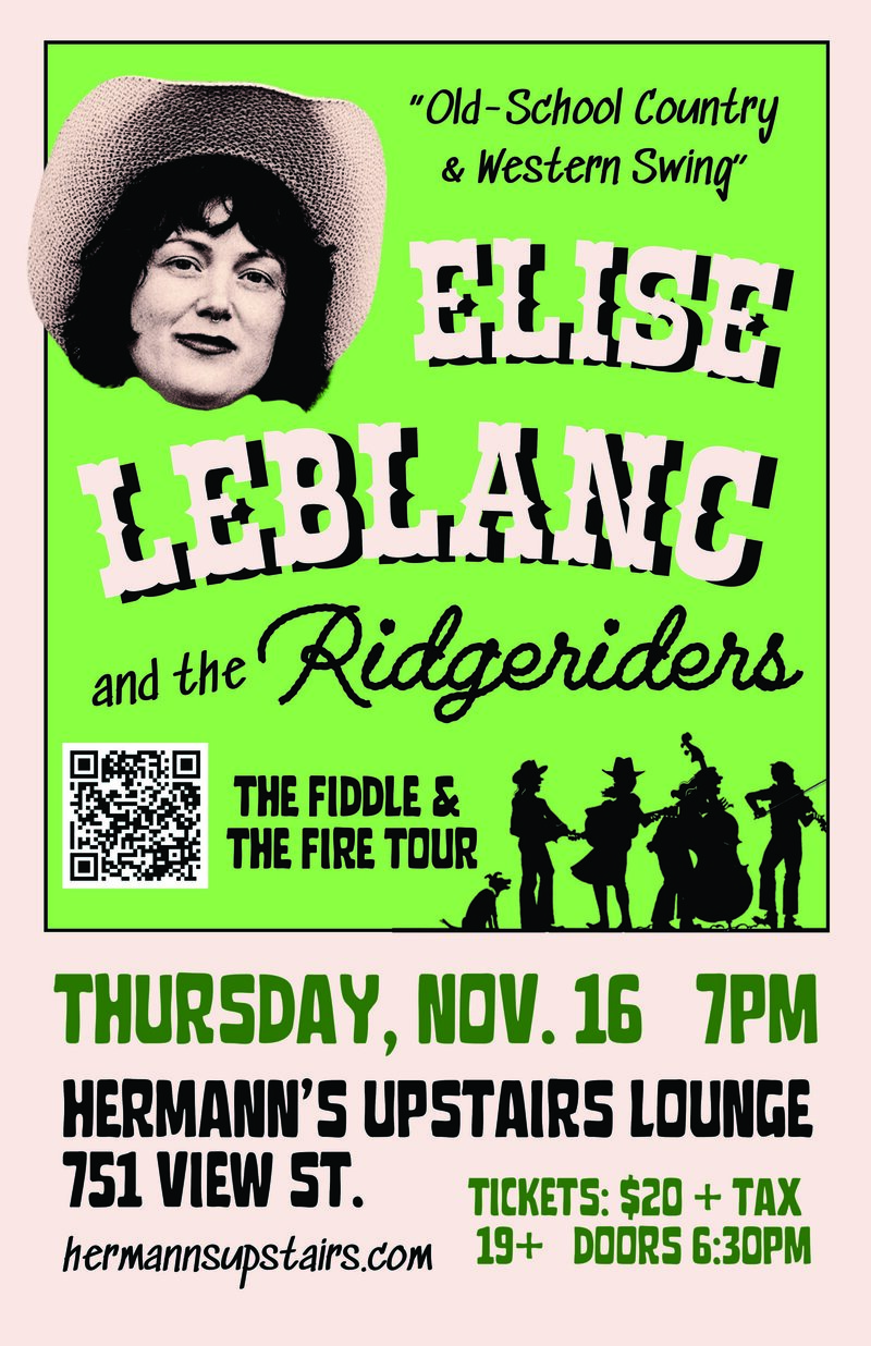 &Eacute;lise LeBlanc with the Ridgeriders & Special Guests - Jun 10th @ Hermann's Upstairs