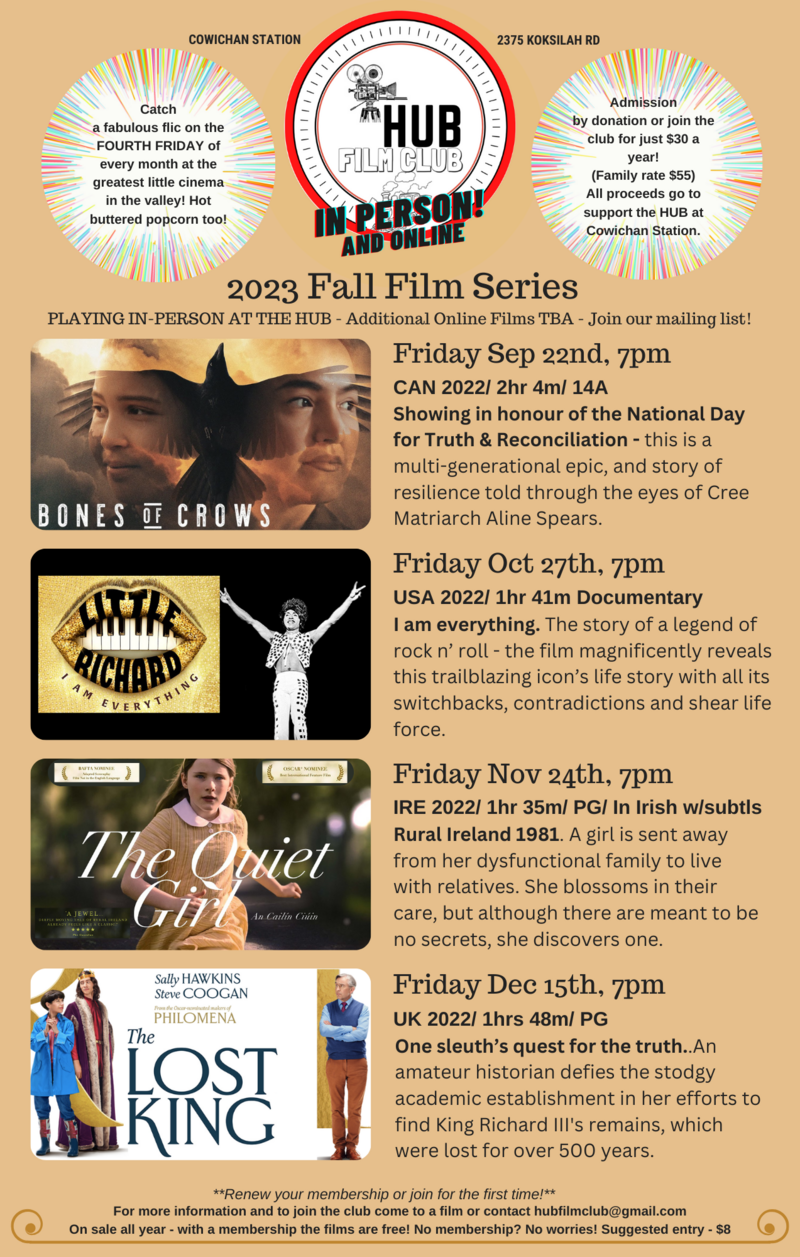 Showing at the HUB Film Club Nov 24th & 26th @ HUB Film Club - Nov 24, 2023