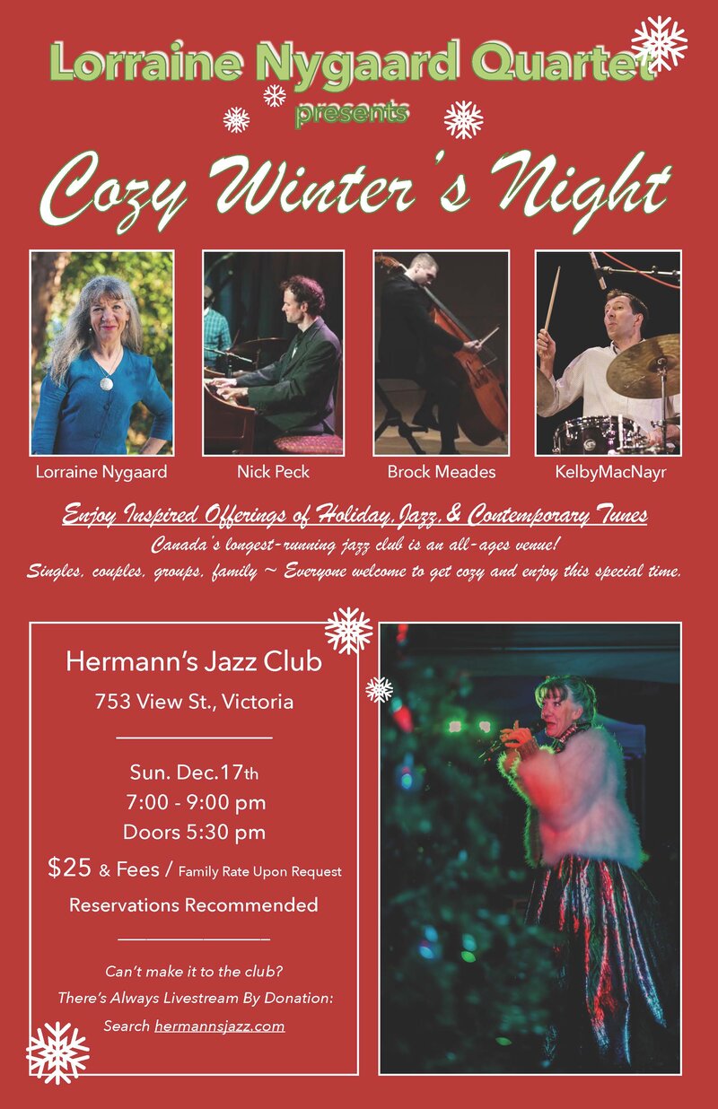 Lorraine Nygaard Quartet: Cozy Winter&rsquo;s Night - May 7th @ Hermann's Jazz Club