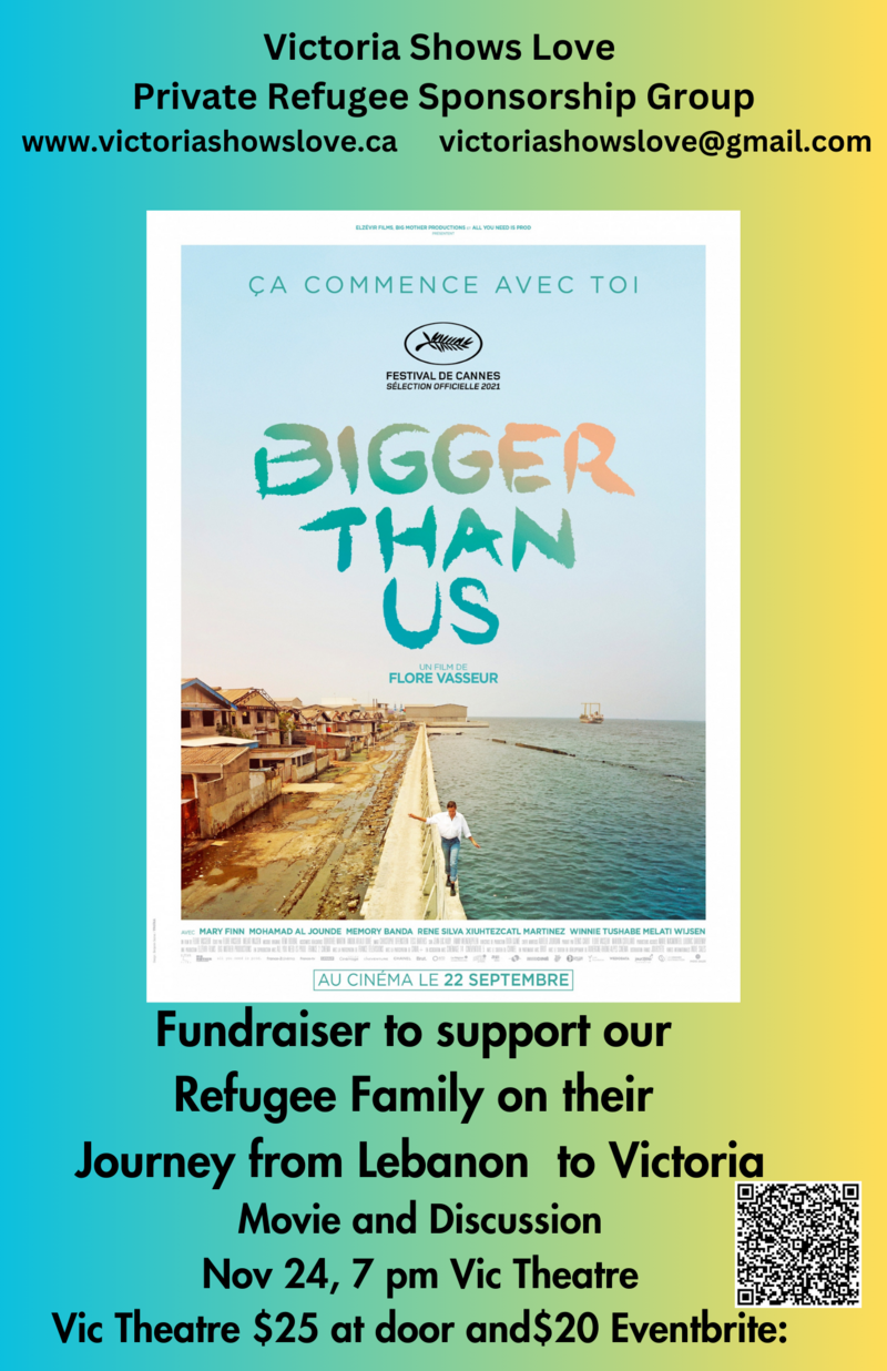 Victoria Shows Love presents premiere showing of the film Bigger Than Us - Jun 4th @ Vic Theatre