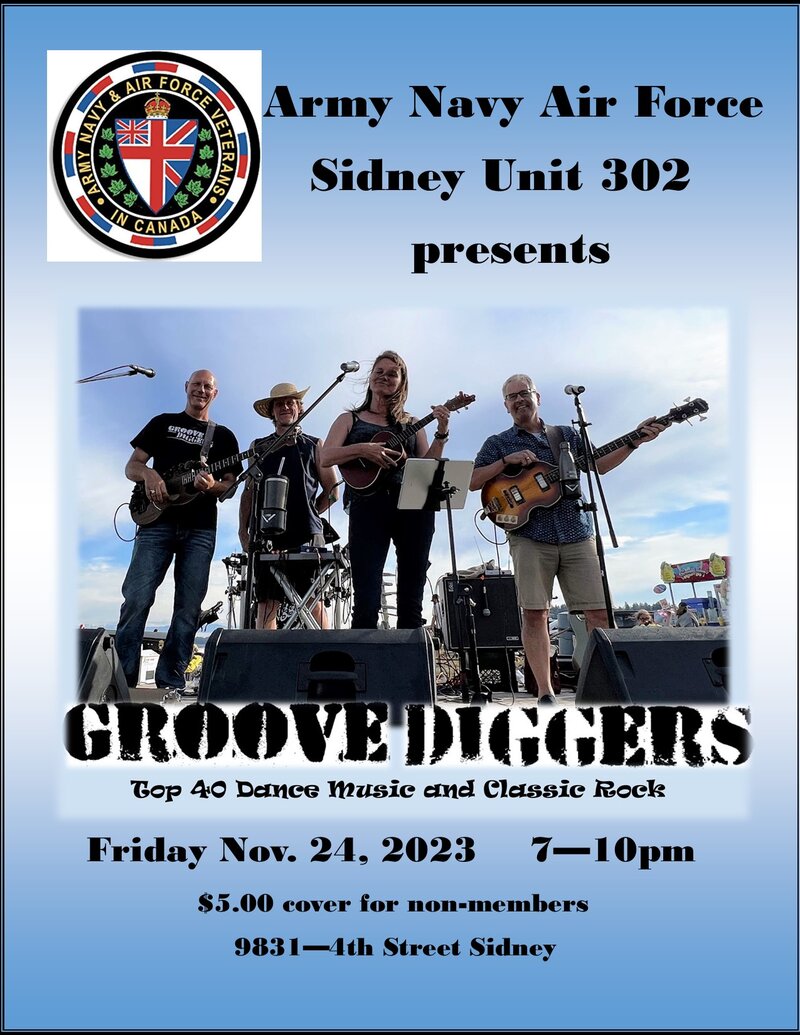 ANAF Club presents Groove Diggers - May 8th @ ANAVETS Club 302