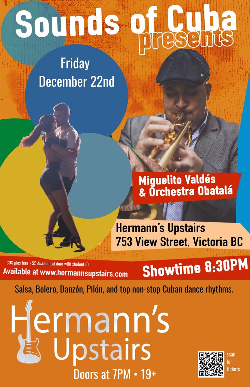 Sounds of Cuba: Orchestra Obatal&aacute; feat. Miguelito Valdes - Jun 9th @ Hermann's Upstairs