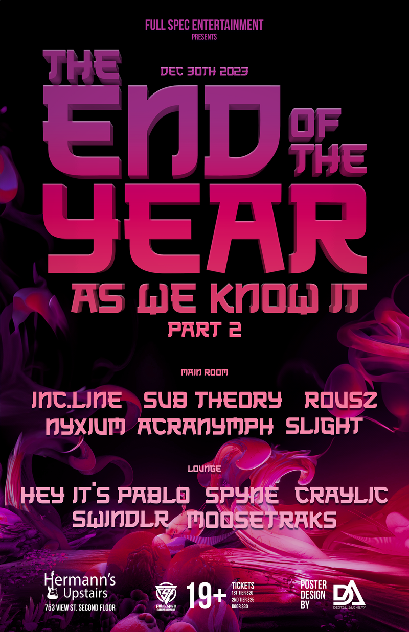 The End of the Year As We Know It Part II @ Hermann's Upstairs Dec 30 2023 - Jun 5th @ Hermann's Upstairs