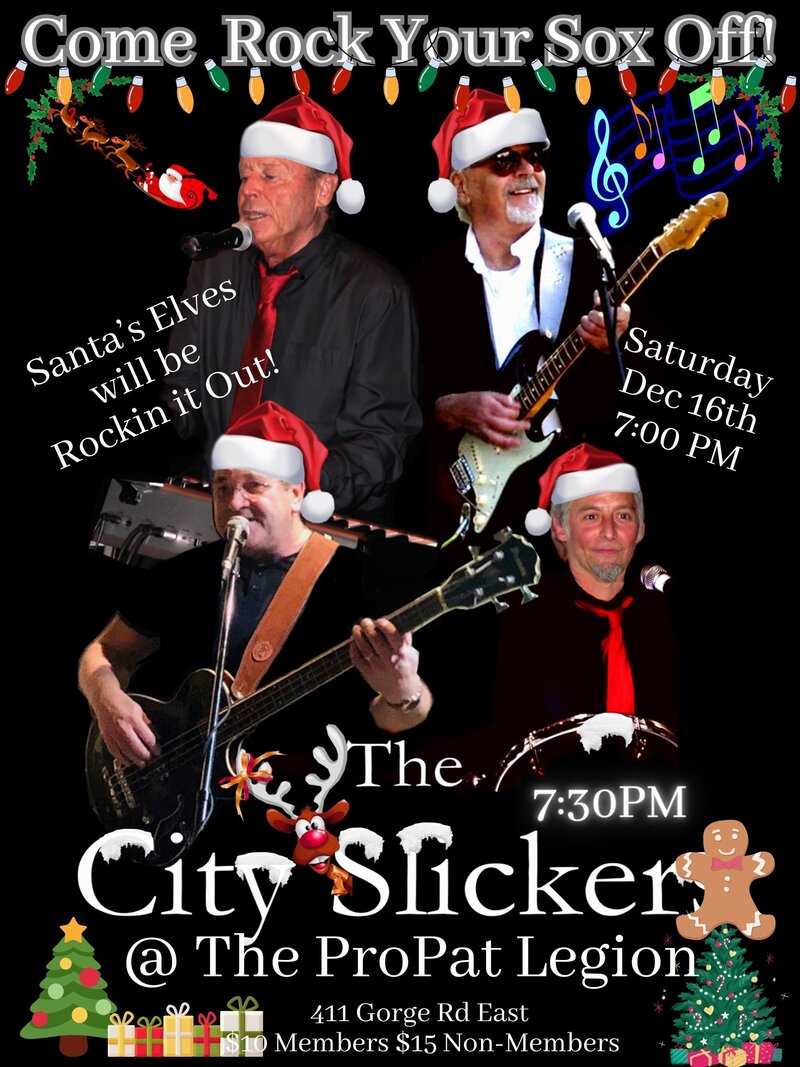 It's the Time of The Year to Jingle your Bells and Dance!...: The City Slickers @ Pro Patria Legion Dec 16 2023 - May 7th @ Pro Patria Legion